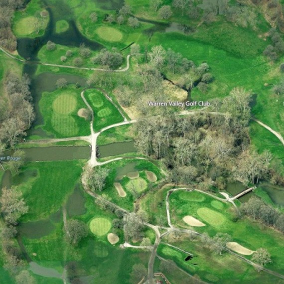 Warren Valley Golf Club Aerial View.