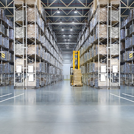Amazon indoor warehouse.